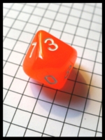 Dice : Dice - 10D - Flourecent Orange With White Numerals